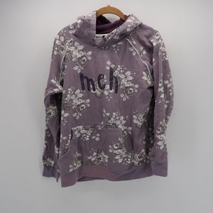 Empyre Floral Purple Hoodie Sweater Size Large